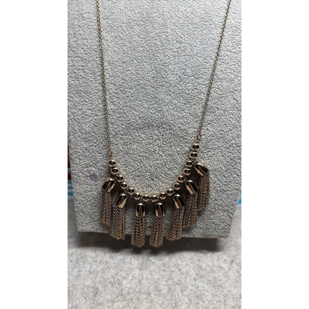 #44. NWT Lydell NYC Multi-Tassel Statement Bib Necklace